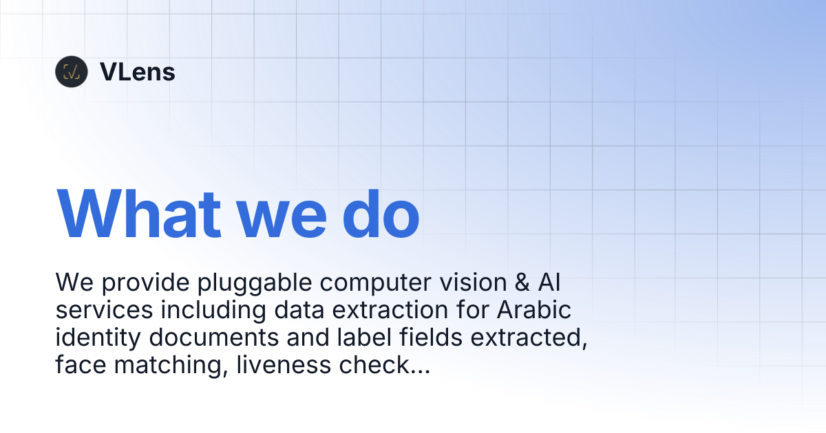 What we do | VLens